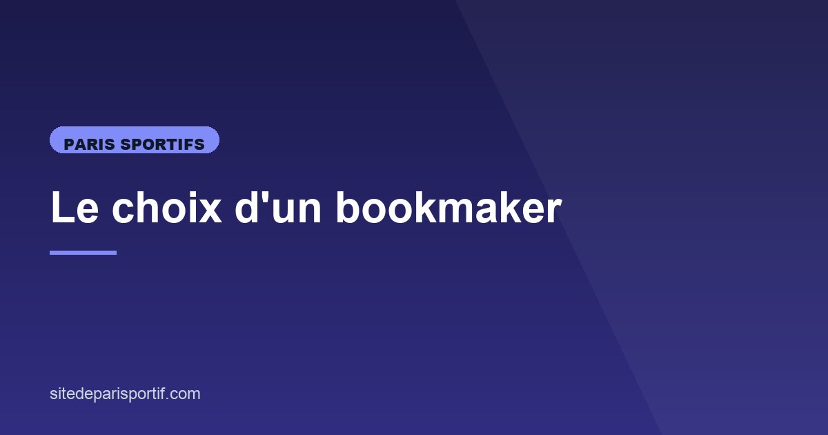 Illustration de l'article consacré au choix d'un bookmaker